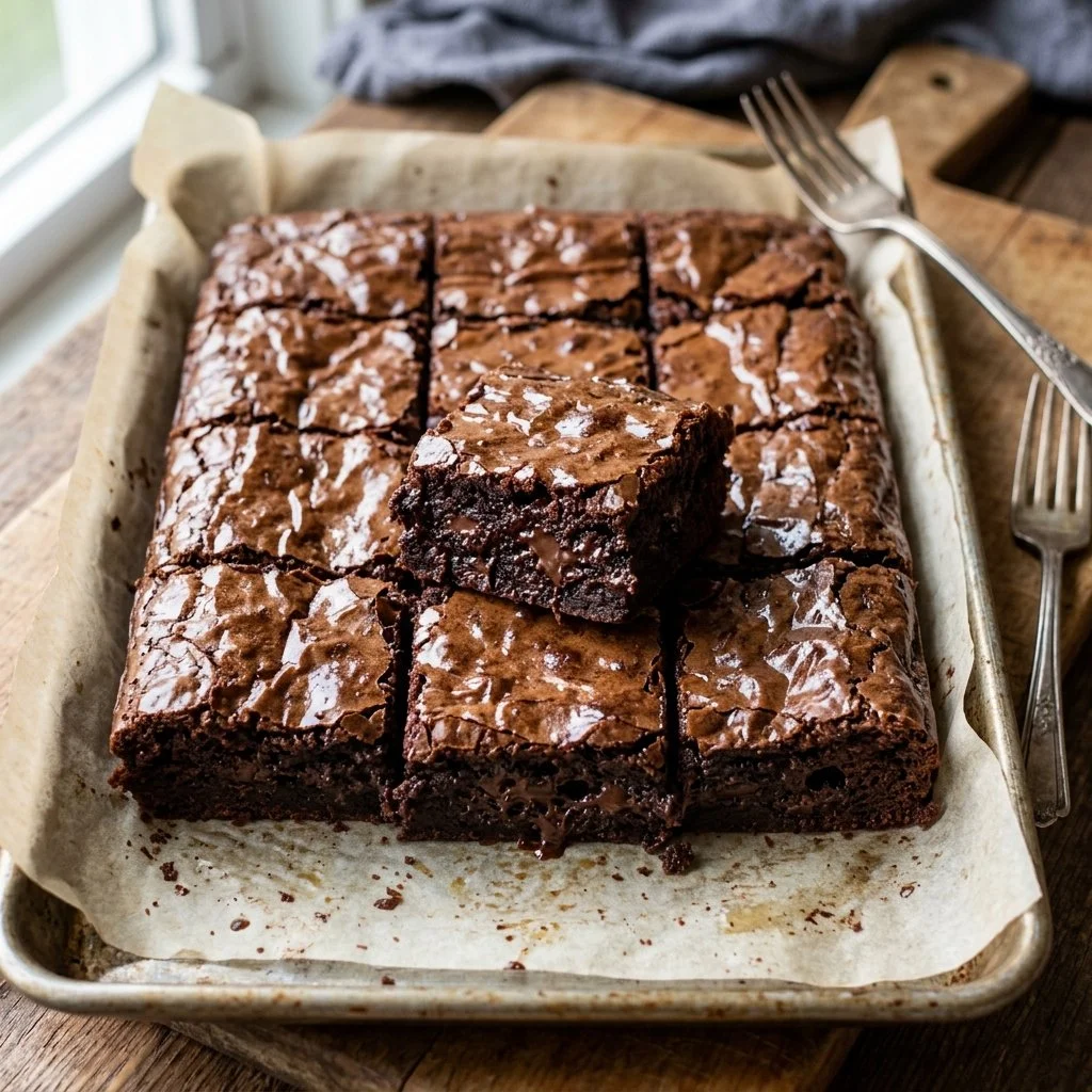 Delicious fudgy brownies with a rich chocolate flavor