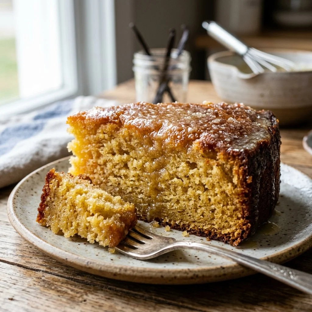 Delicious Kentucky Butter Cake with a golden crust and buttery glaze