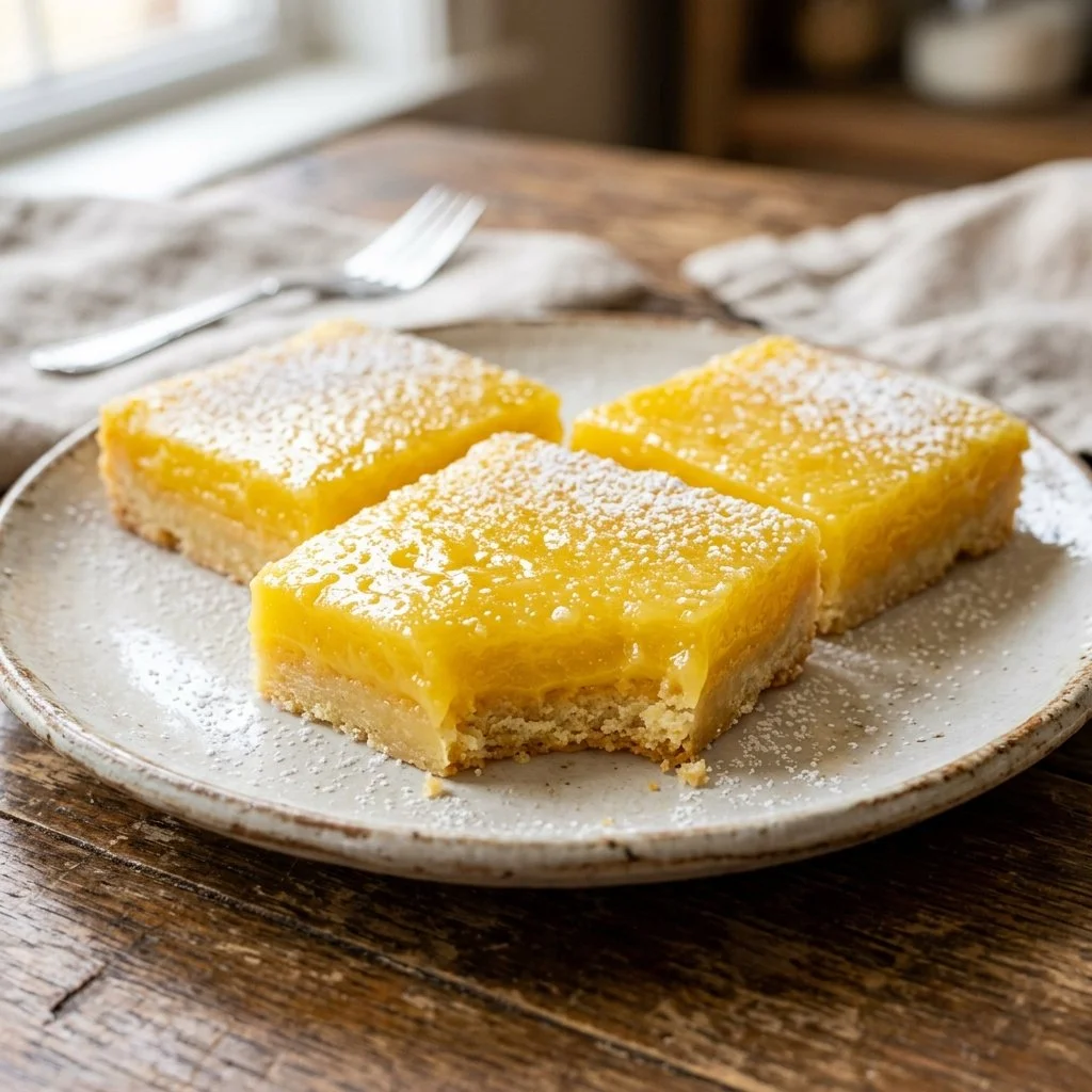 Delicious homemade lemon bars with a bright yellow filling and a buttery crust