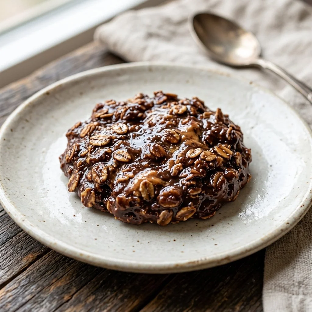 Delicious no-bake cookies arranged on a plate