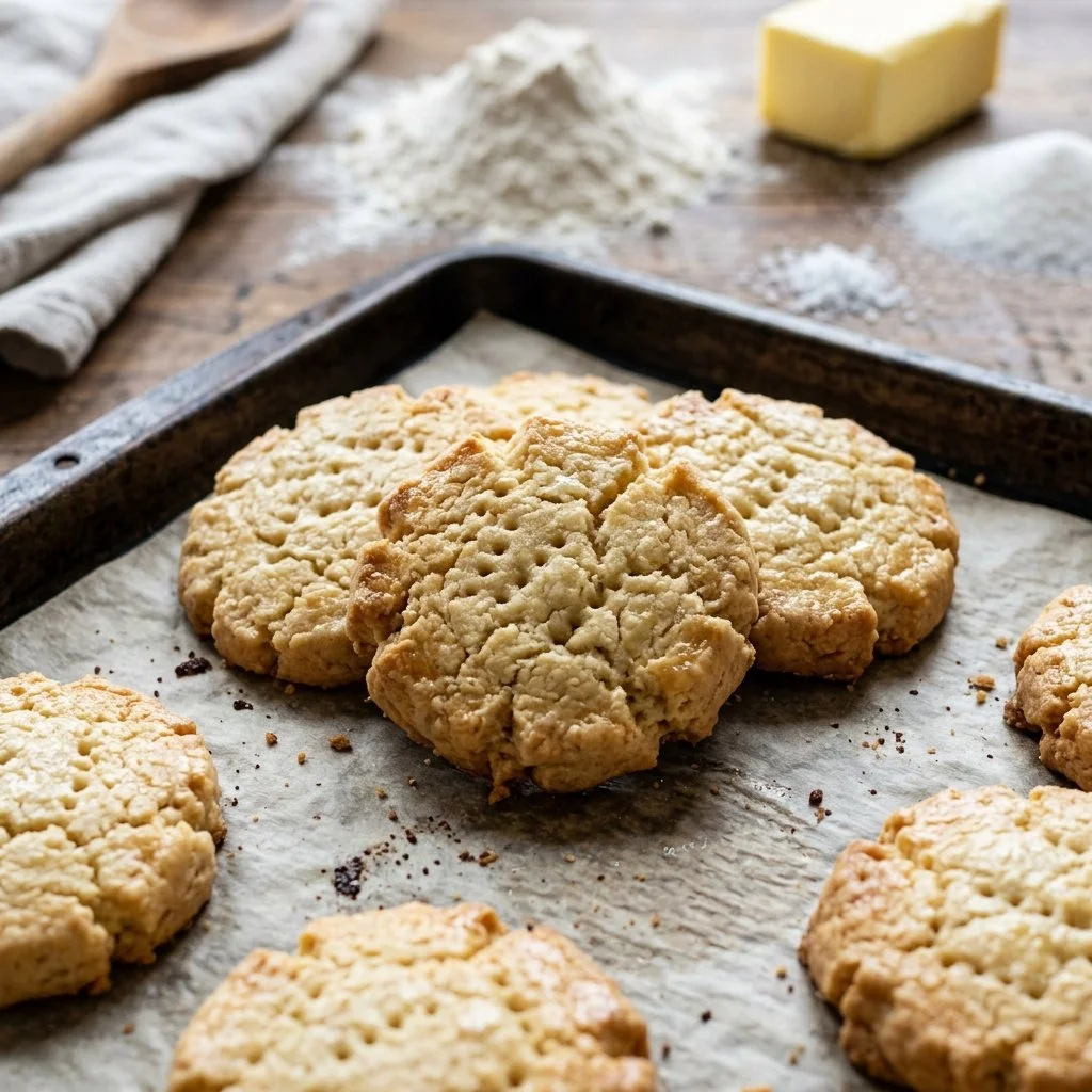 Delicious homemade shortbread cookies arranged on a plate