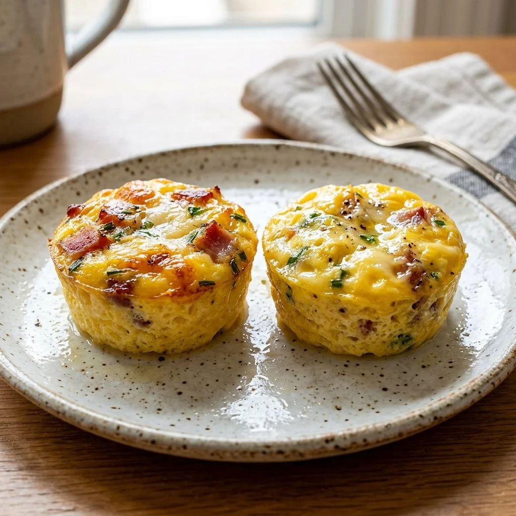 Starbucks Egg Bites served in a cafe setting